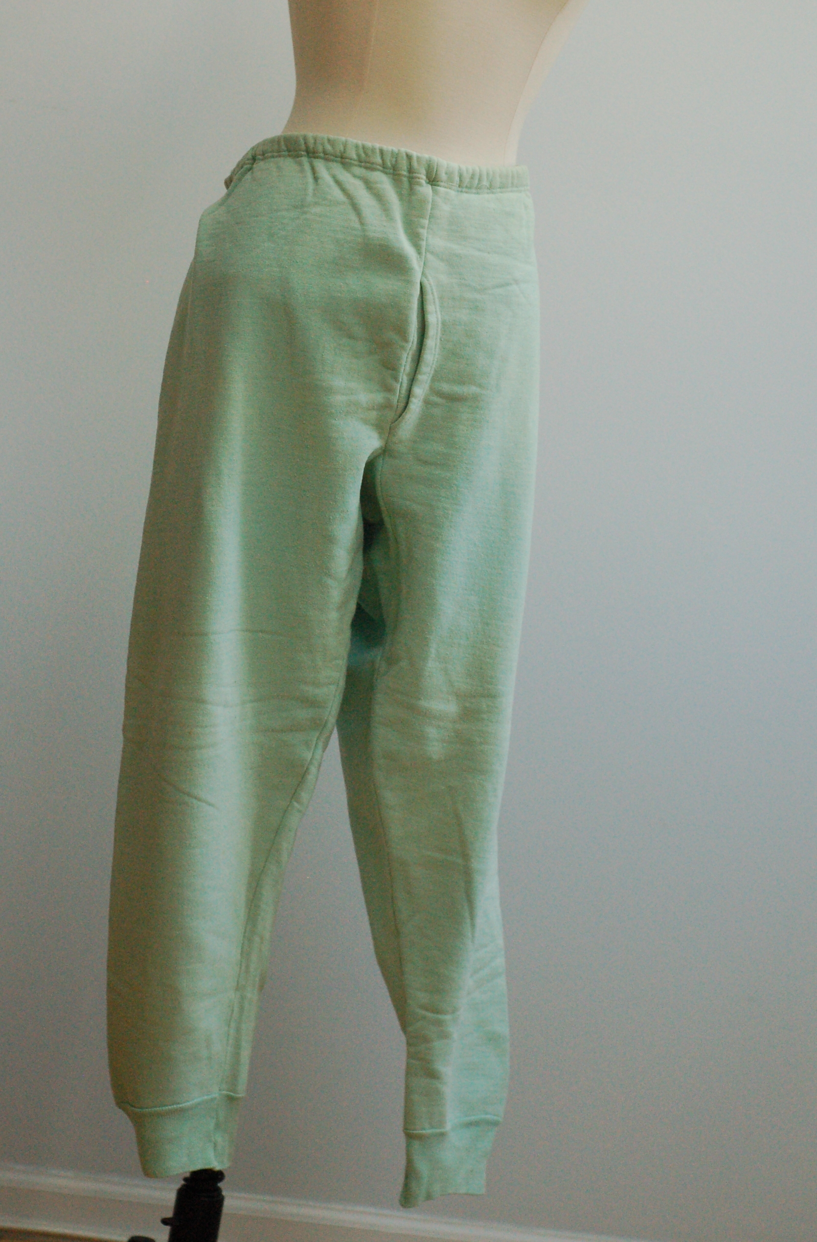 Kalsony for the winter made from sweatpants material. Underpants worn by Soviet men over the lighter kalsony. 